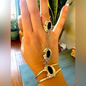 Exquisite Peruvian Alpaca Silver Slave Ring Bracelet